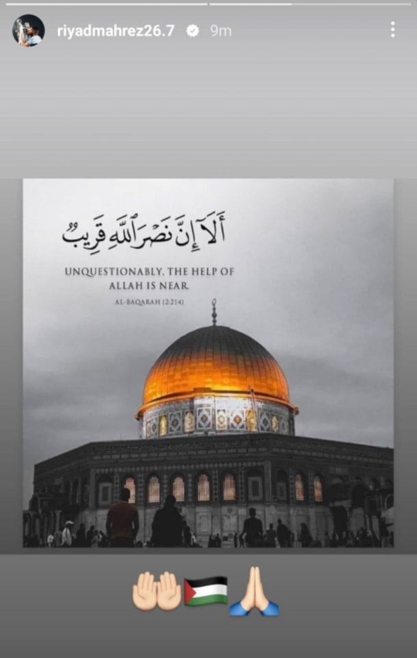 Riyad Mahrez’s Solidarity with Palestine: A Message of Hope