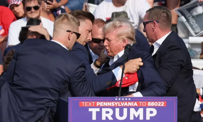 Trump Shot During Campaign Rally
