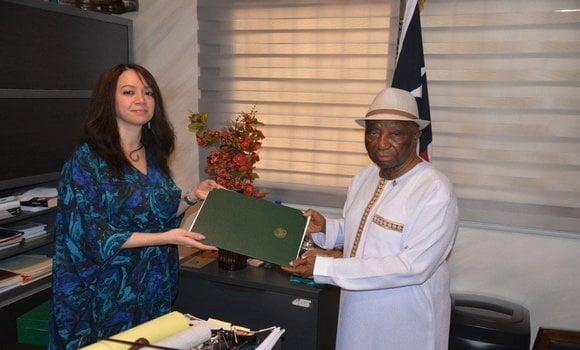 Mrs. Mansouri Received by the President of Liberia