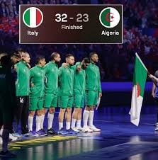 Handball/World Championship 2025/ Group 2 – Round 2: Algeria Defeated by Italy (23-32)
