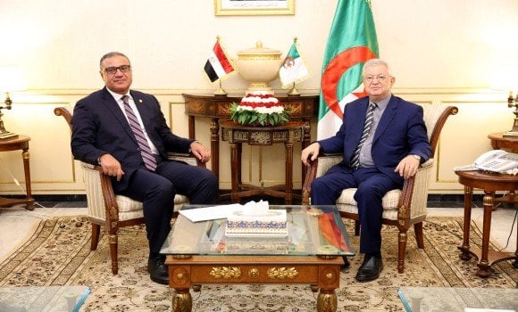 Algerian Senate President Bids Farewell to Egyptian Ambassador