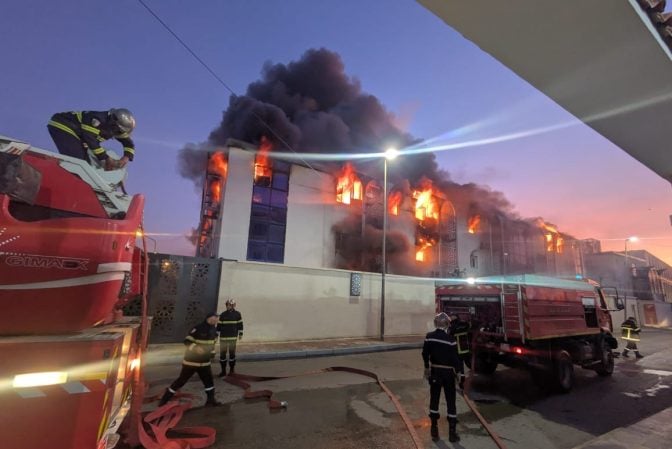 Massive Fire in Algiers Extinguished by Civil Protection Services