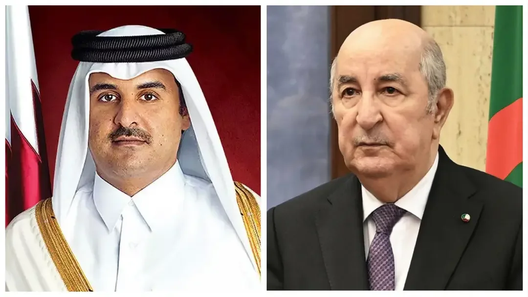 Algerian President Holds Phone Call with Emir of Qatar