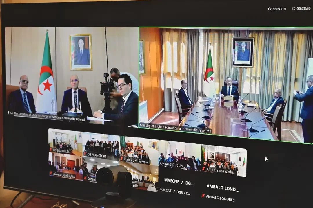 Shaib and Baddari Lead Virtual Meeting with Algerian Students in Northern Europe