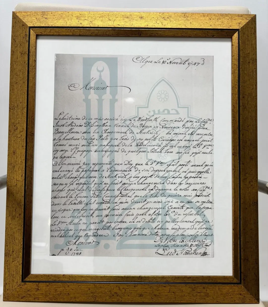 Algeria’s Grand Mosque Receives Rare 1743 Document Highlighting Nation’s Mediterranean Power