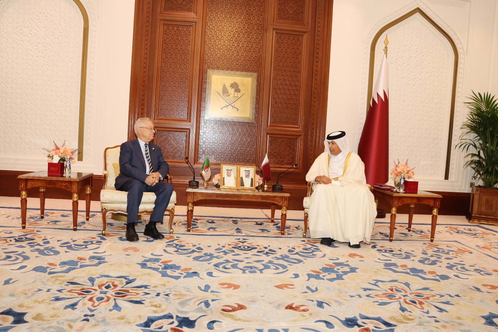 Algerian Senate President Meets Qatari Shura Council Head