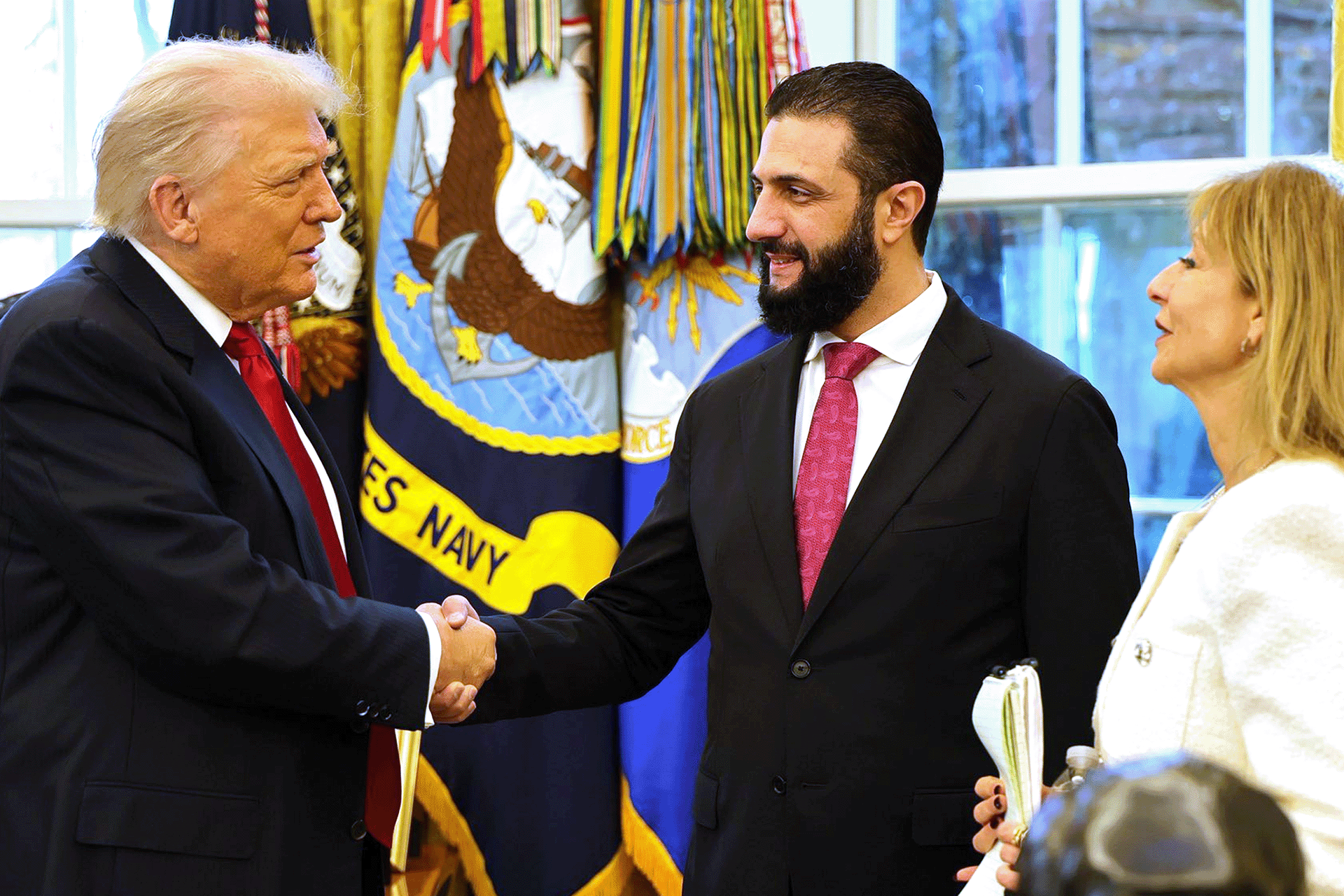Syrian President Al-Sharei Visits White House in Landmark Meeting