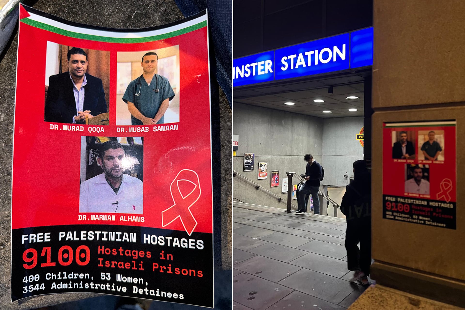 “Free Palestinian Hostages” Campaign Sweeps Through London