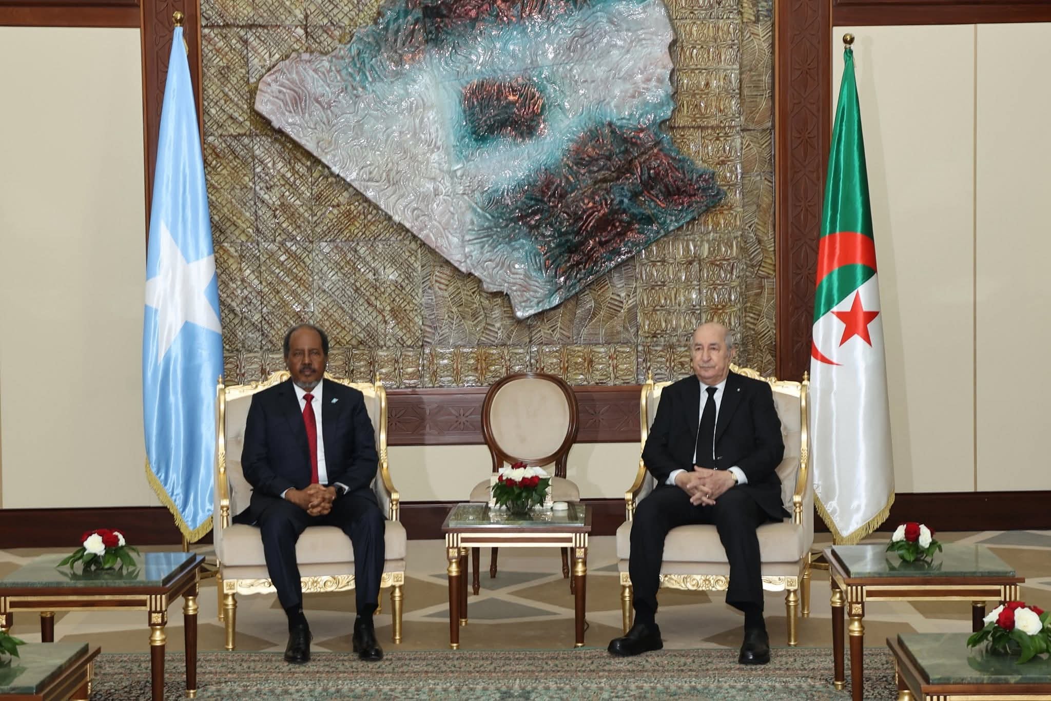 President Tebboune Holds Private Talks with Somali President