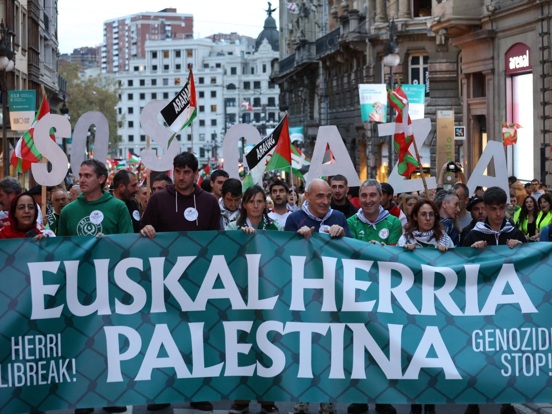 Pro-Palestine Protest Erupts in Basque Country Ahead of Football Match