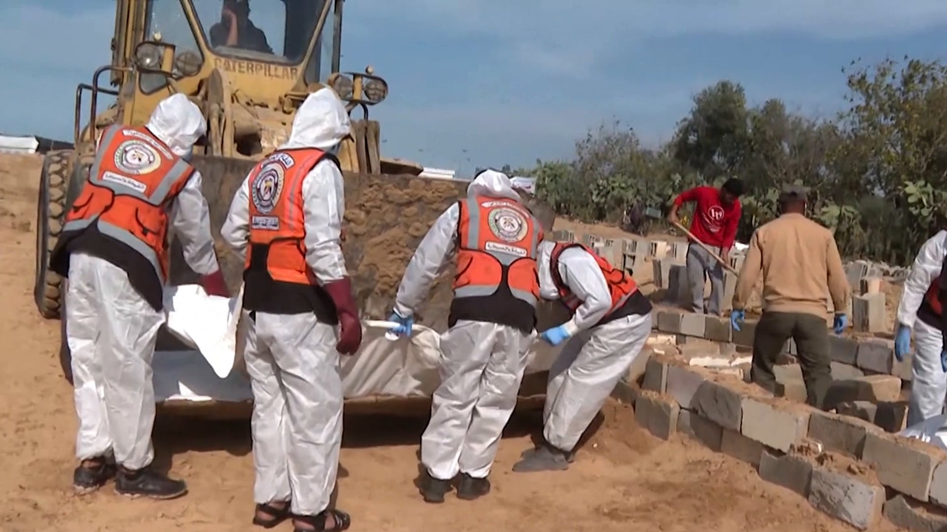 Unidentified Remains of 14 Buried in Mass Grave in Deir al-Balah