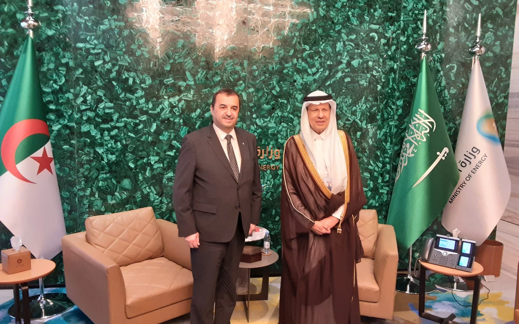 Arqab Discusses Enhanced Energy Cooperation with Saudi Counterpart