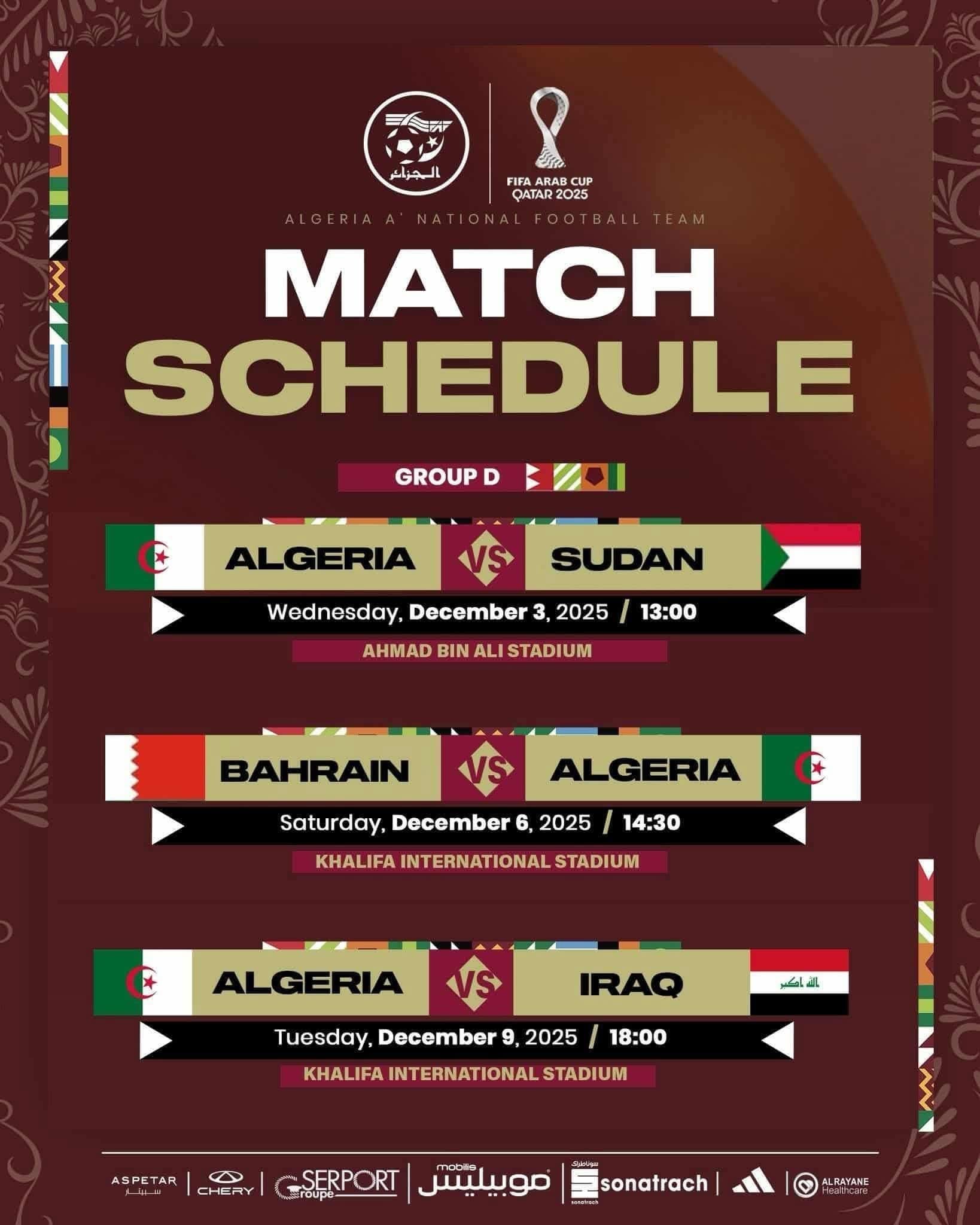 Algeria’s Desert Foxes Gear Up for Arab Cup Challenge
