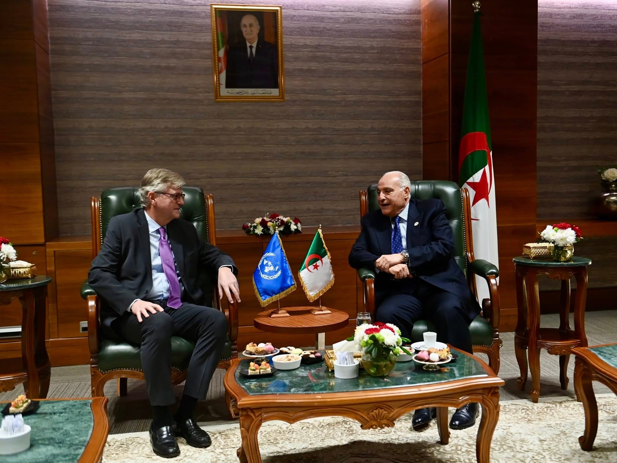 Algerian FM Attaf Meets UN Peacekeeping Chief Ahead of Oran Process