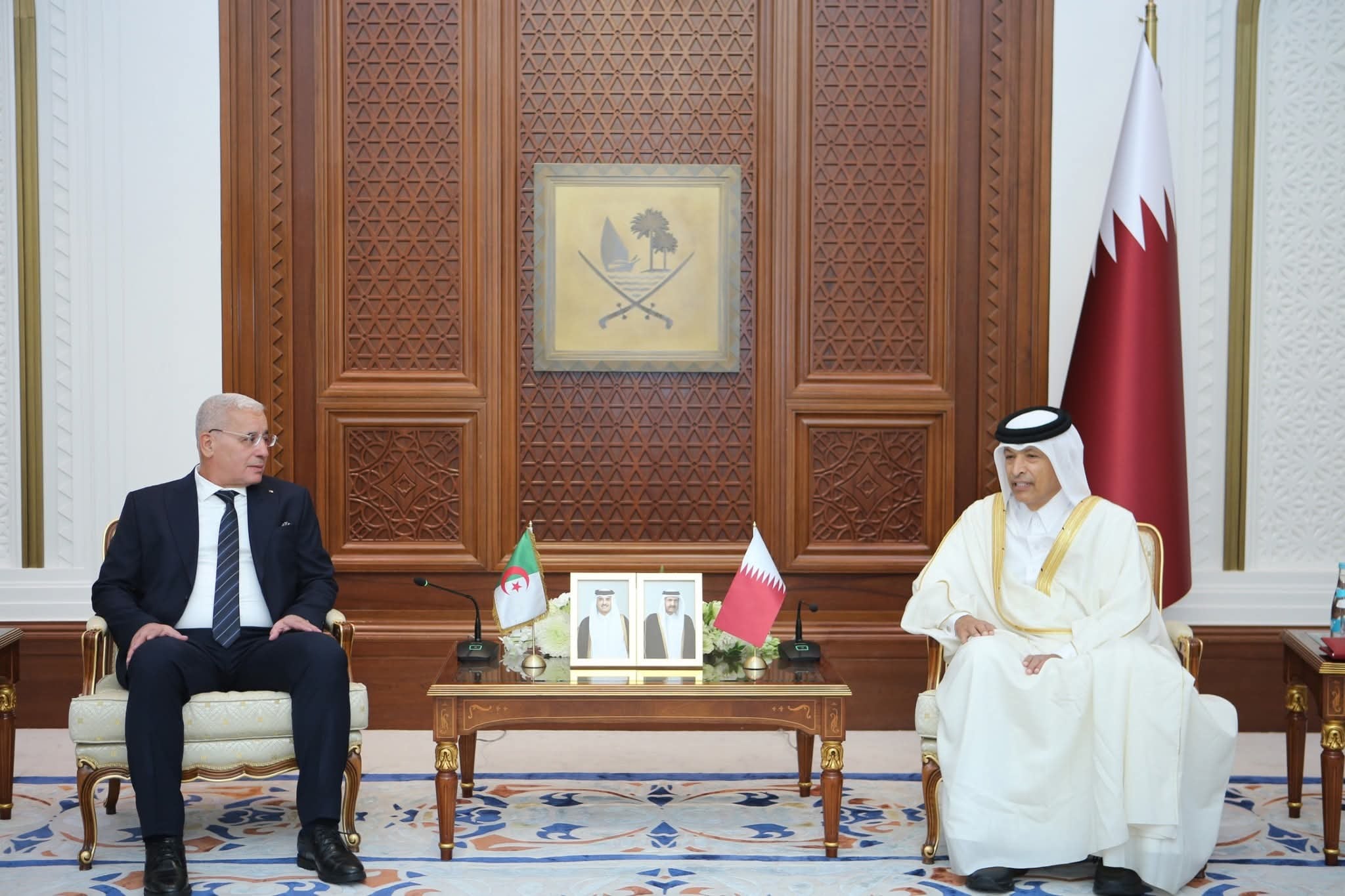 Algerian Speaker Boghali Meets Qatari Counterpart to Boost Parliamentary Ties