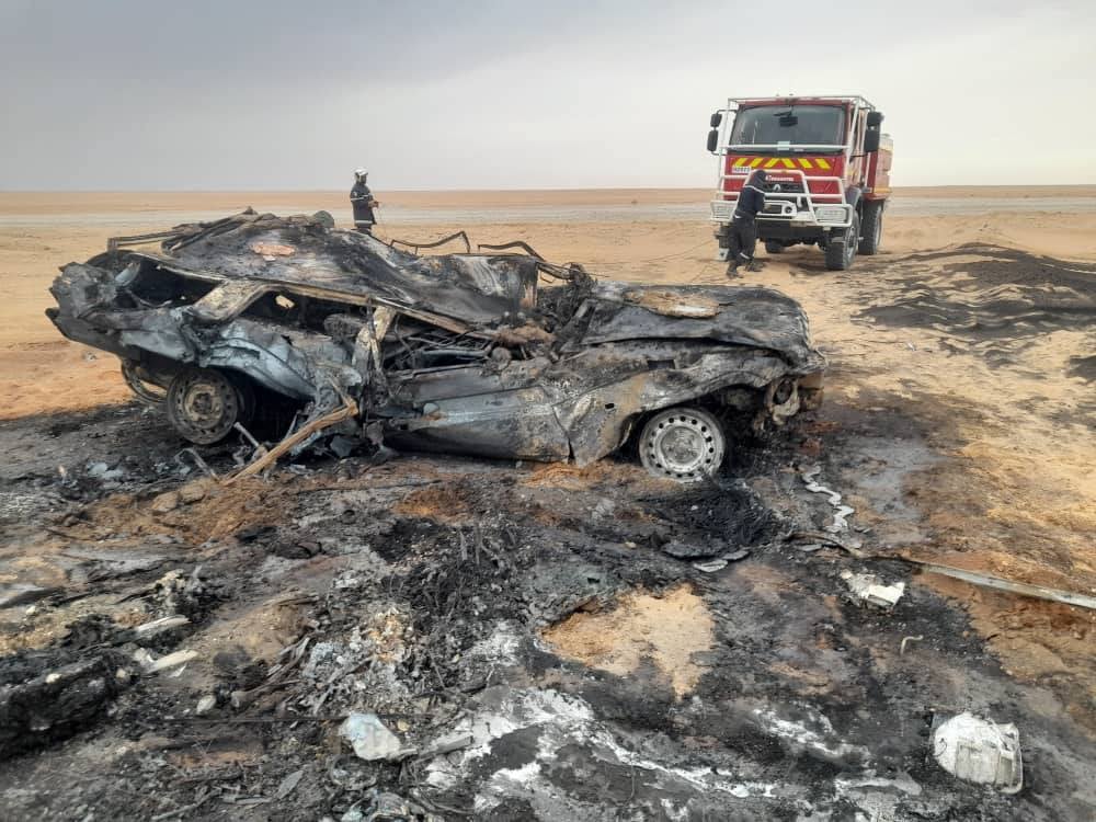Fatal Car Fire Claims Life in Adrar Province