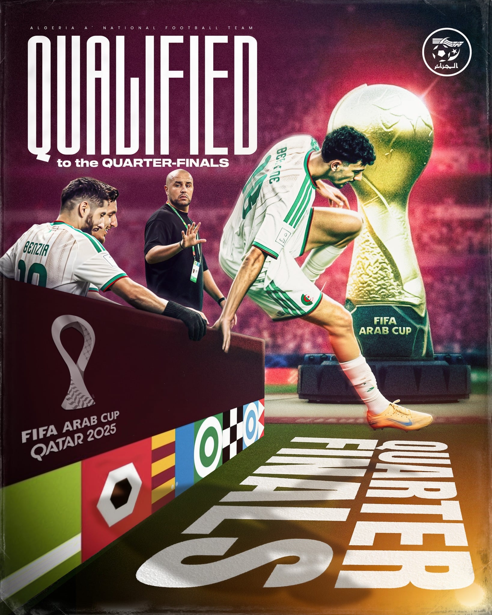 Algeria Dominates Iraq, Secures Quarter-Final Berth Against UAE