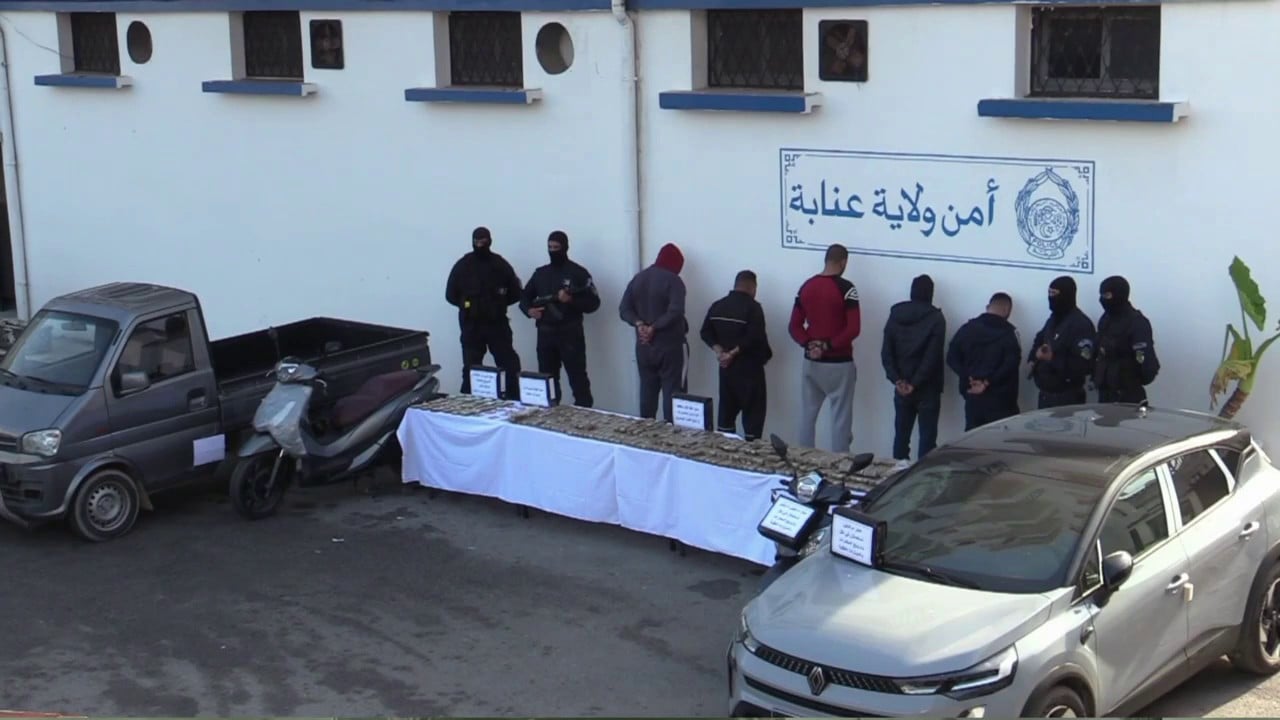 Annaba Police Dismantle Drug Trafficking Ring, Seize 68kg of Cannabis