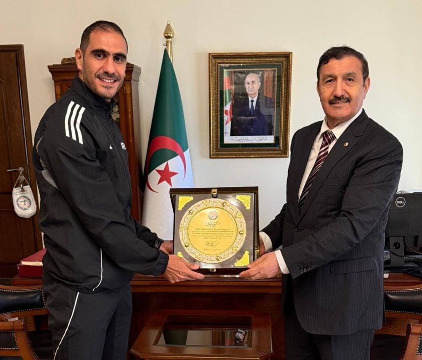 Algerian Ambassador in Qatar Honors FIFA Referee Benbraham