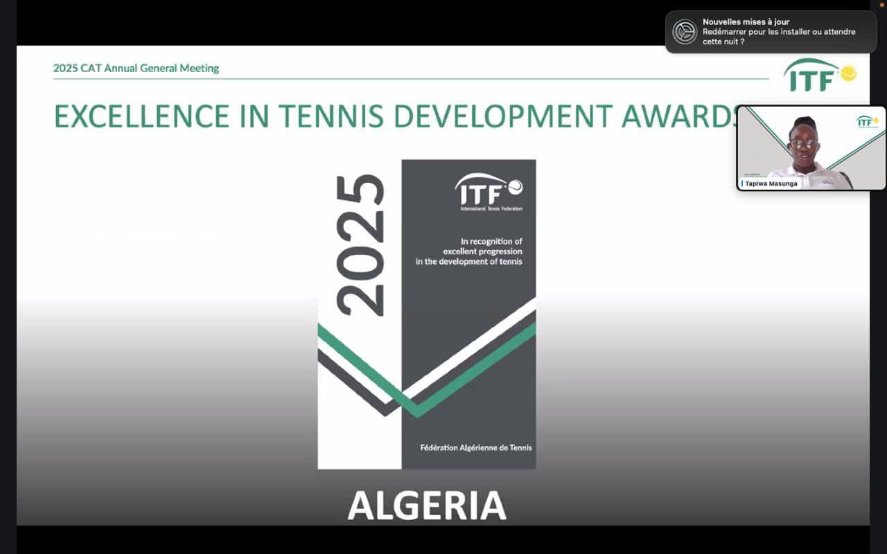 Algerian Tennis Federation Awarded for Game Development Excellence