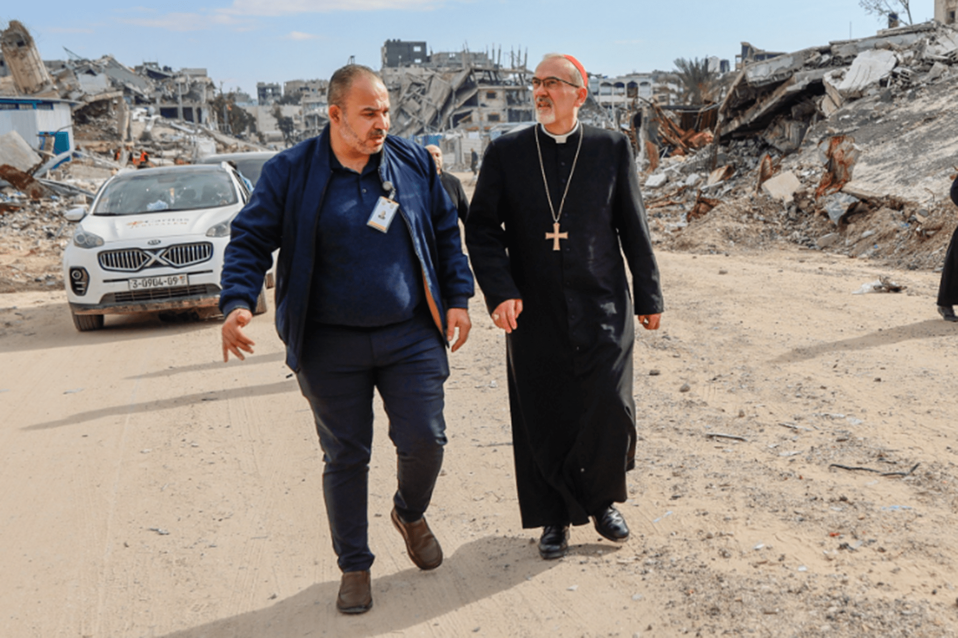 Latin Patriarch Vows to Rebuild Gaza, Affirms Christian Presence