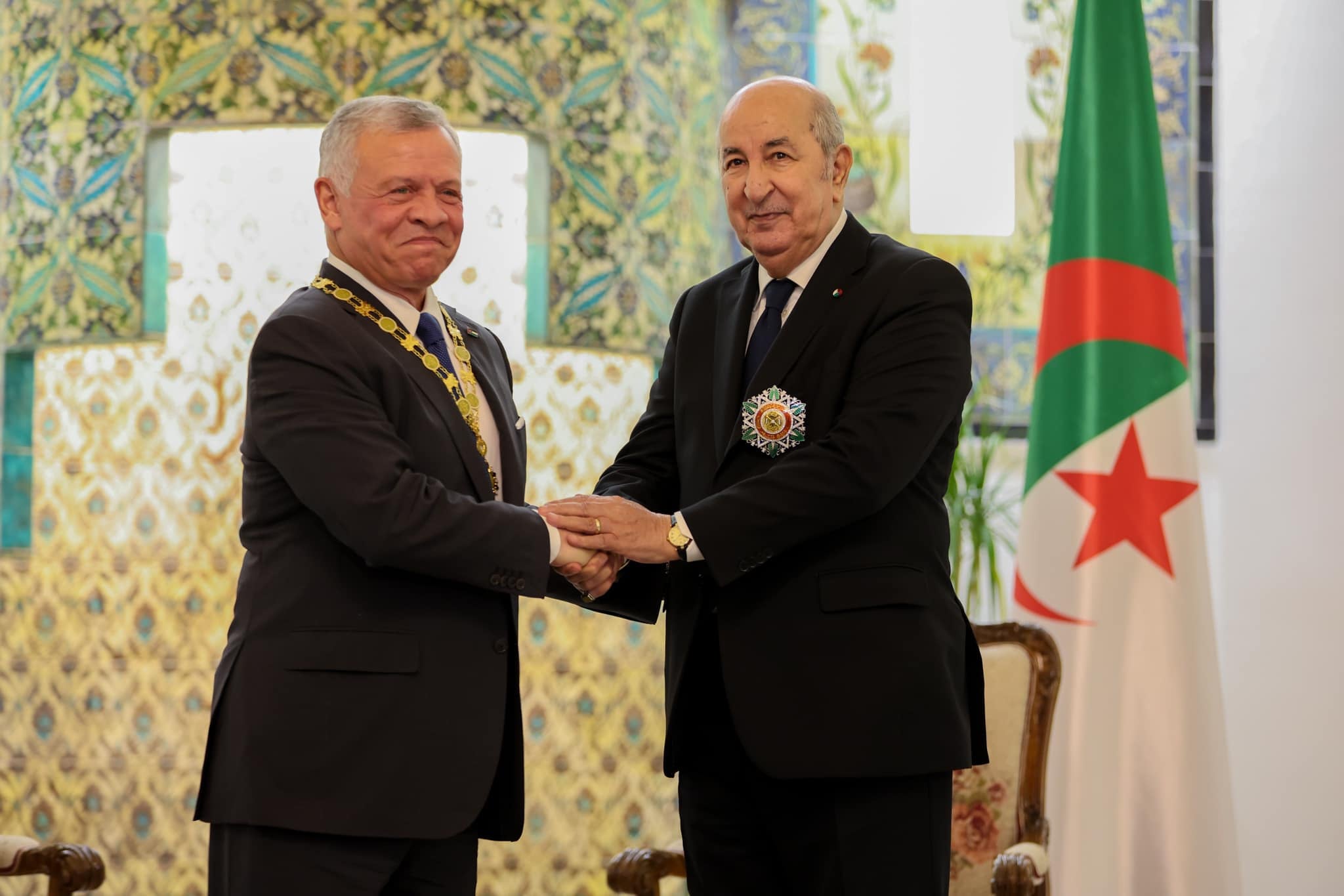 President Tebboune Receives Call from Jordanian King Abdullah II