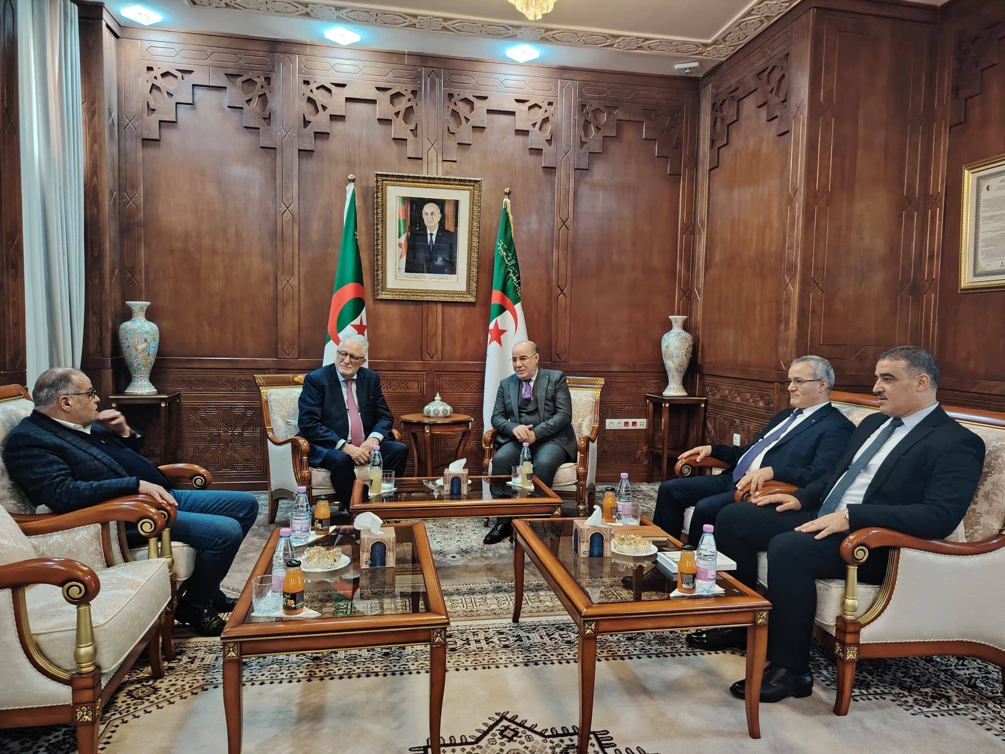 Minister of Religious Affairs Receives Grand Mosque of Paris Rector