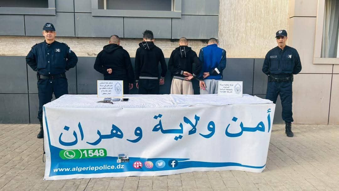 Oran Police Dismantle Car Theft Rings, Arrest Seven