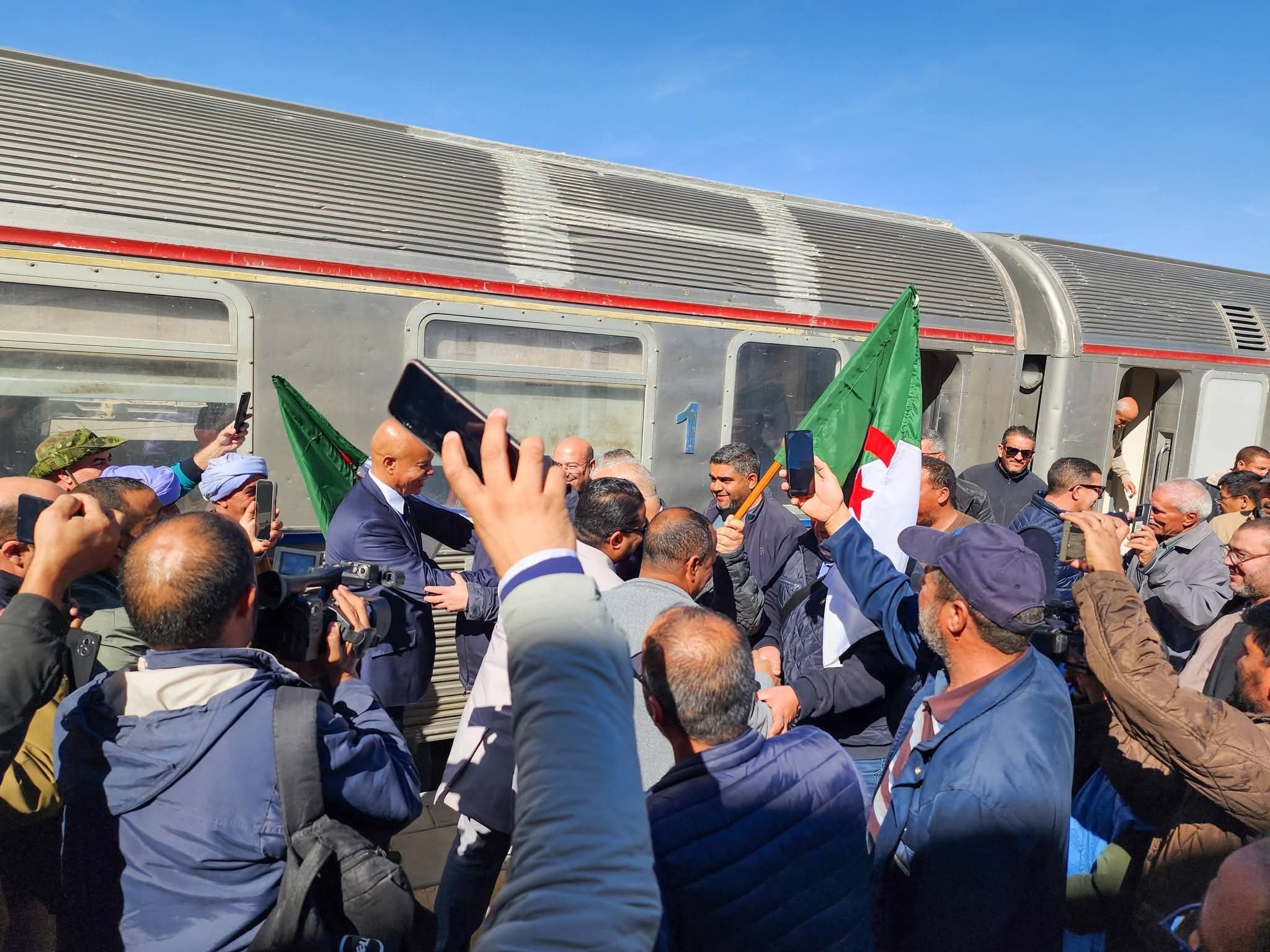 Test Train Reaches Tindouf Station on Western Mining Line