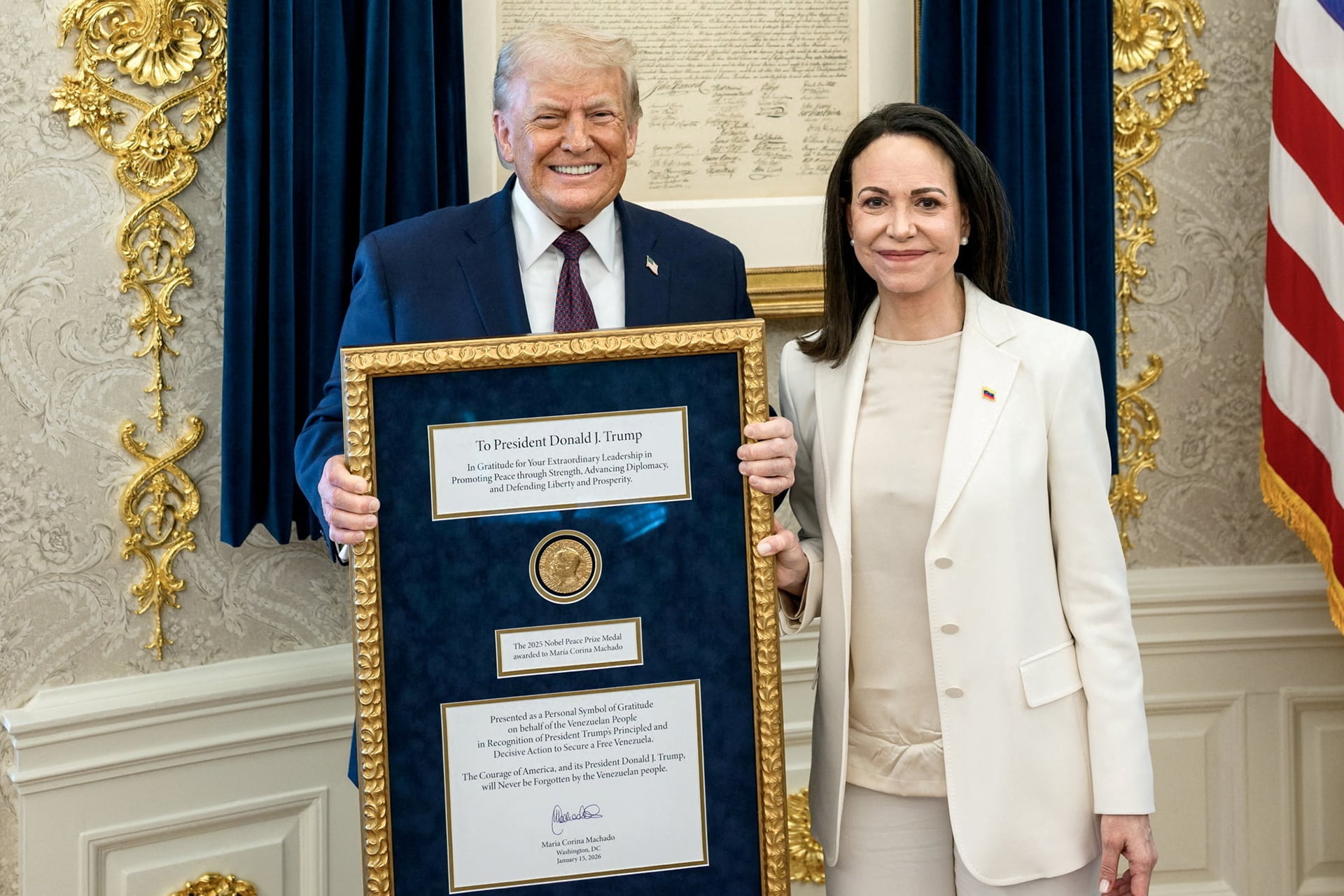 Machado’s Nobel Gift to Trump Sparks Controversy