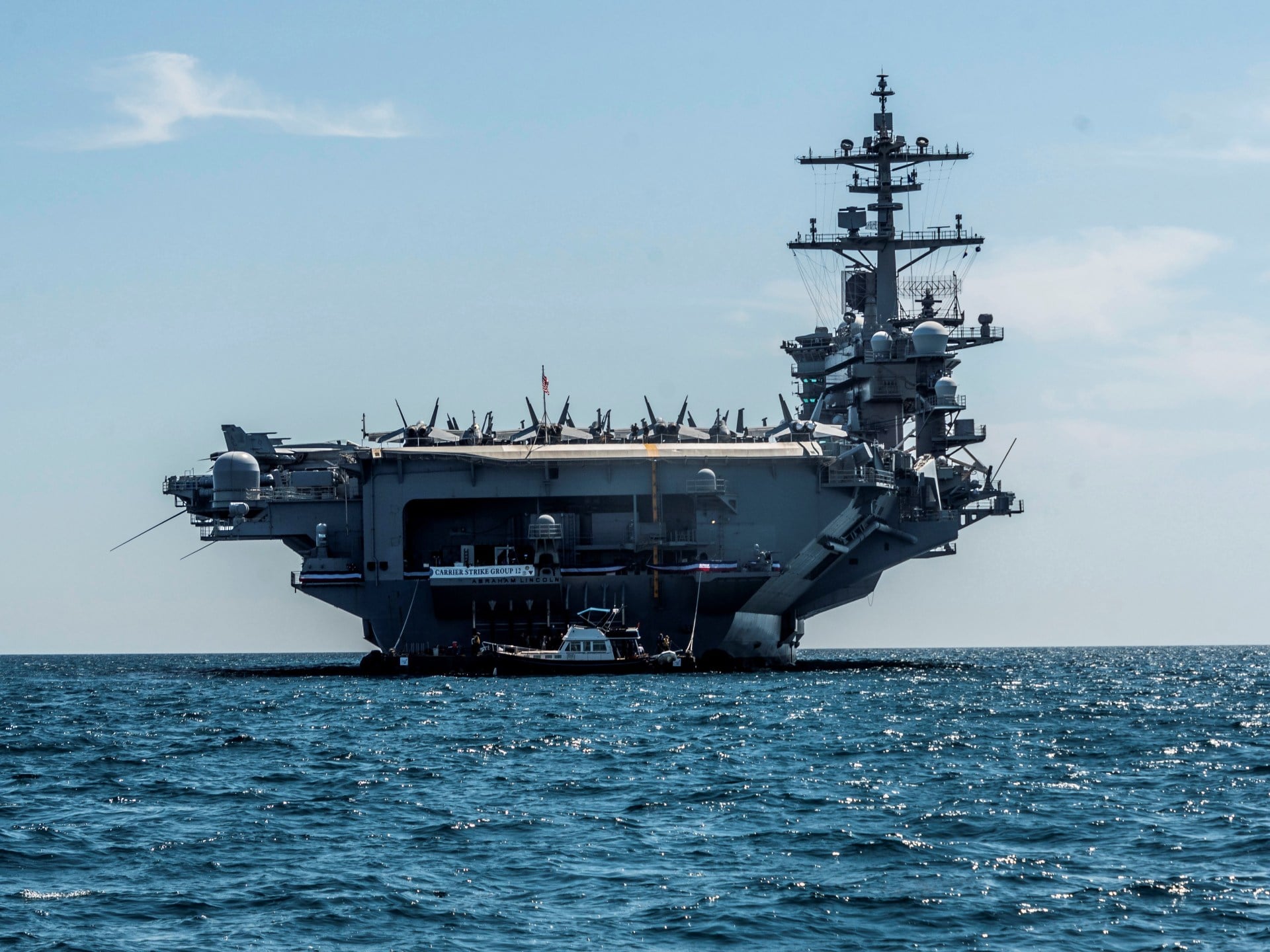 US Aircraft Carrier Abraham Lincoln Enters Arabian Sea