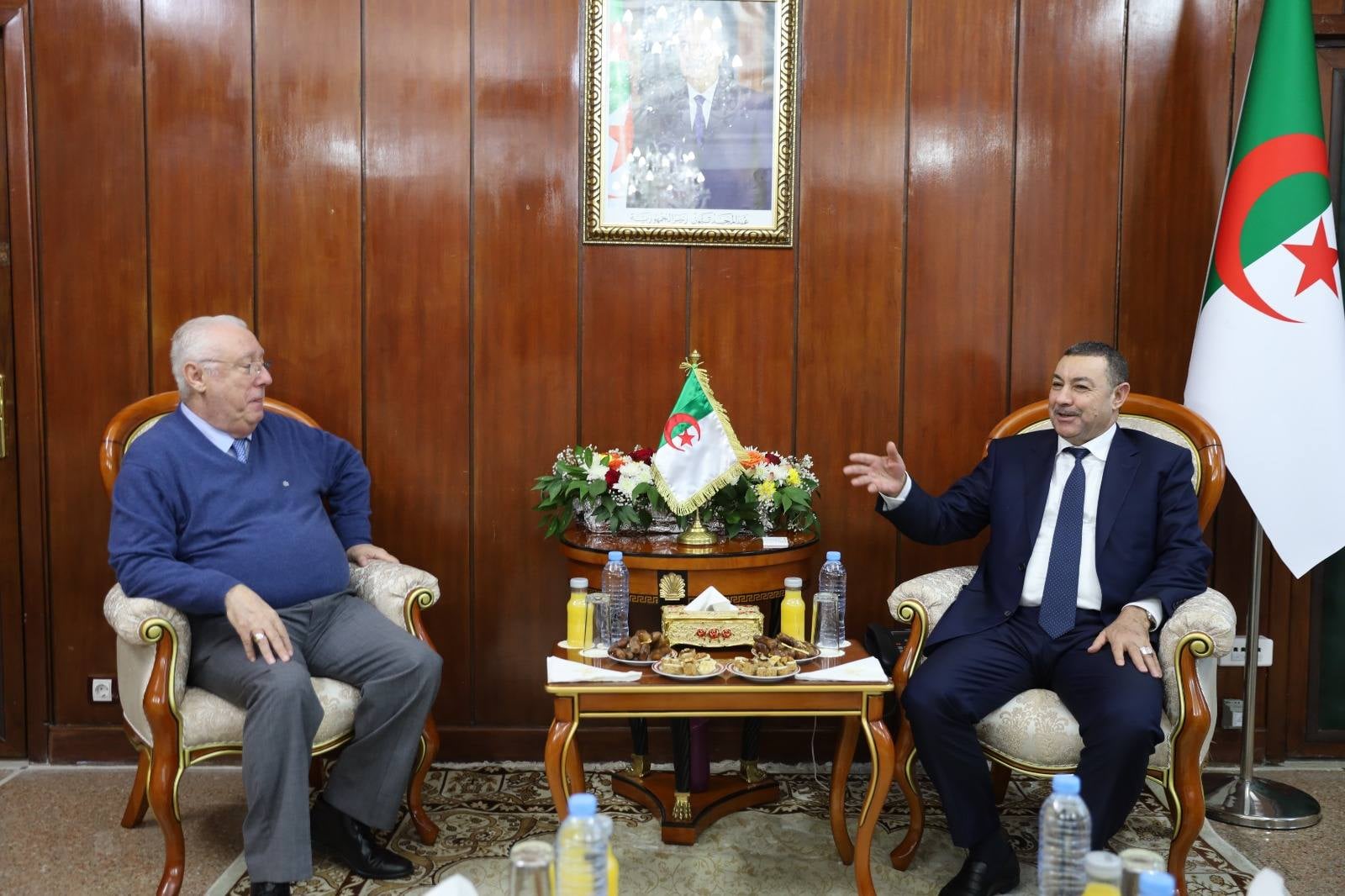 Minister Saioud Meets with Arab Air Transport Union Secretary General