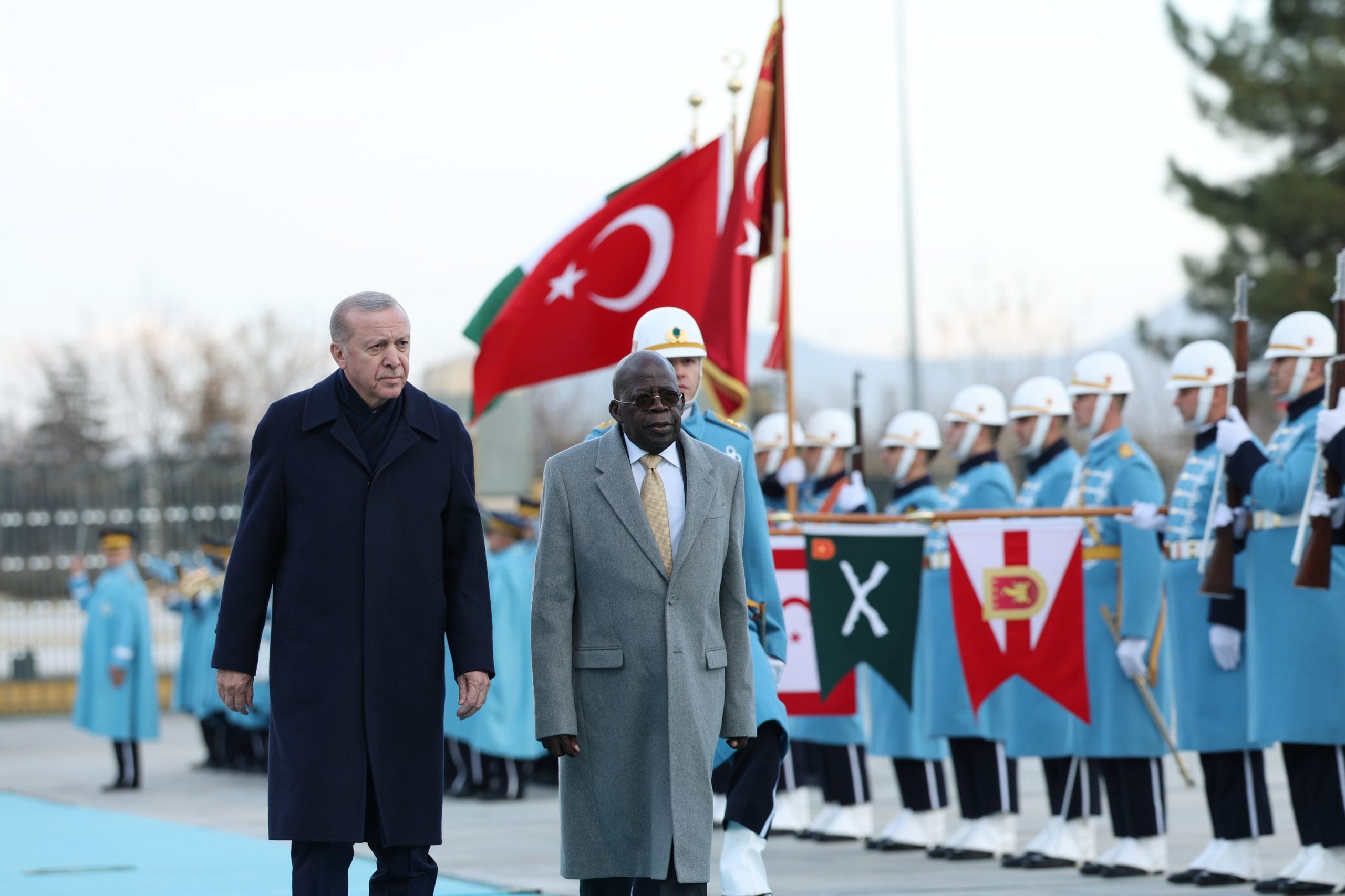 Nigerian President falls during reception by Erdogan