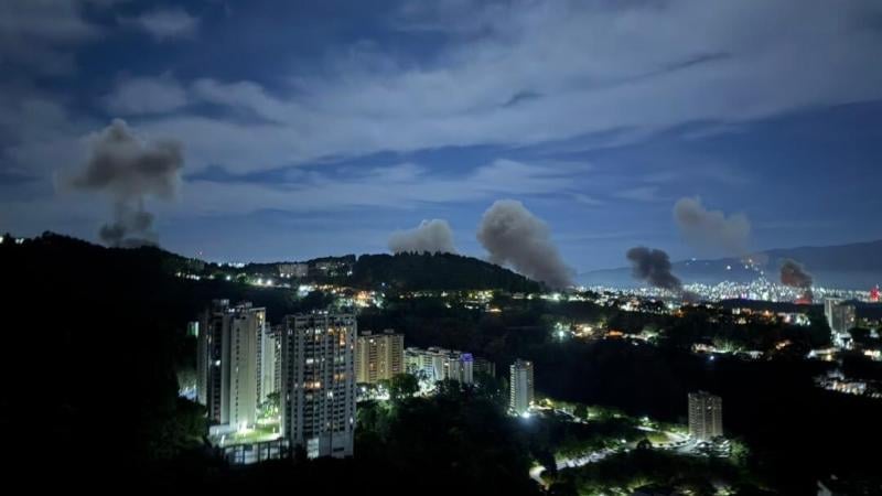 Powerful Explosions Heard in the Venezuelan Capital Caracas