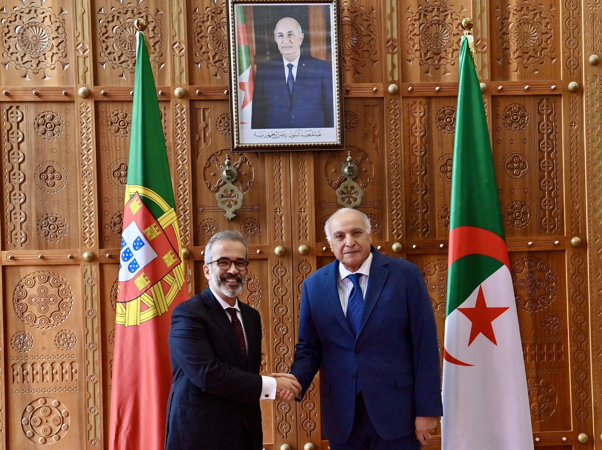 Attaf receives his Portuguese counterpart