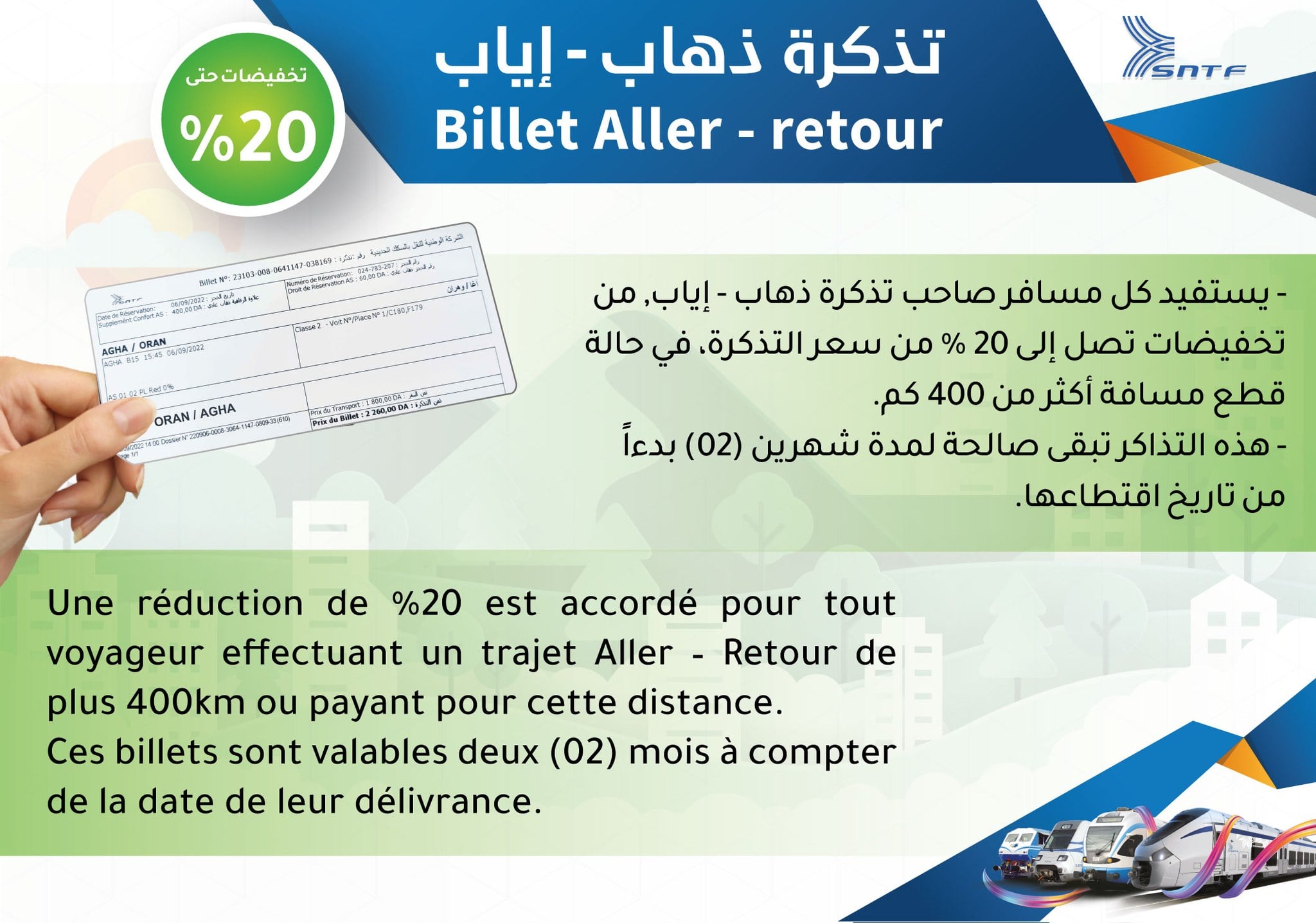 Special Discount on Round-Trip Train Tickets