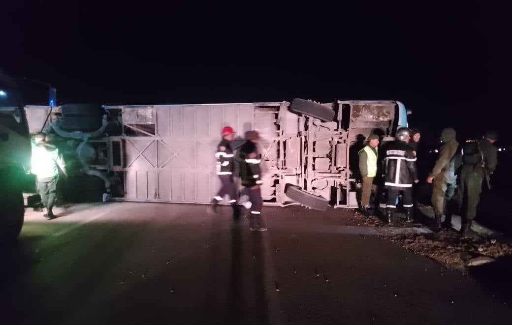 Djelfa: 40 Injured in Passenger Bus Overturn