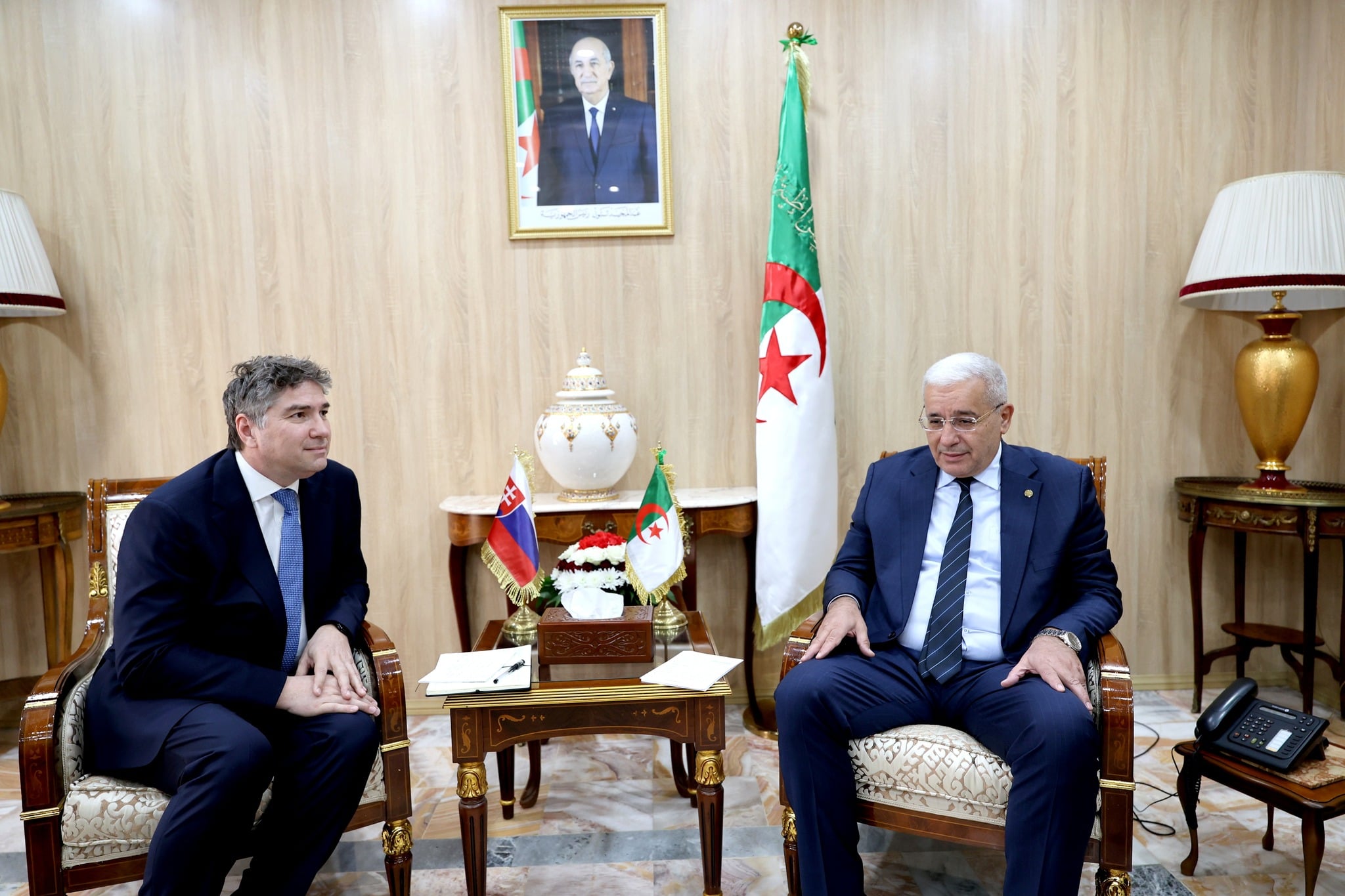 Boughali Receives Ambassador of the Slovak Republic to Algeria
