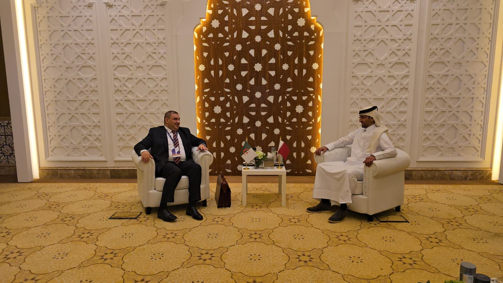 Minister of Justice received by his Qatari counterpart