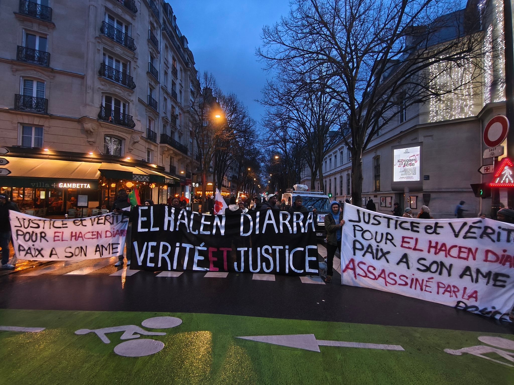 Demonstrations in Paris Condemning the Death of Mauritanian Migrant El Hassan Diarra
