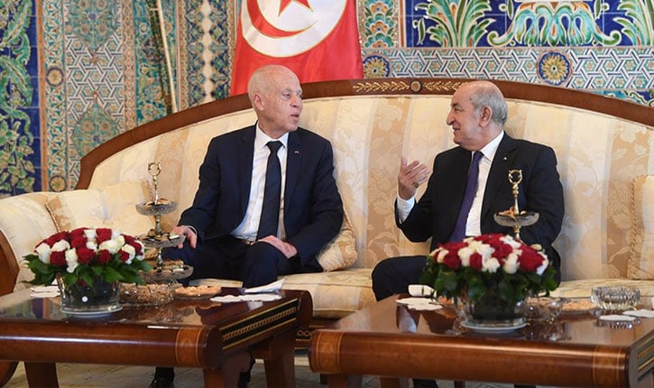 President Tebboune exchanges greetings with Kais Saied