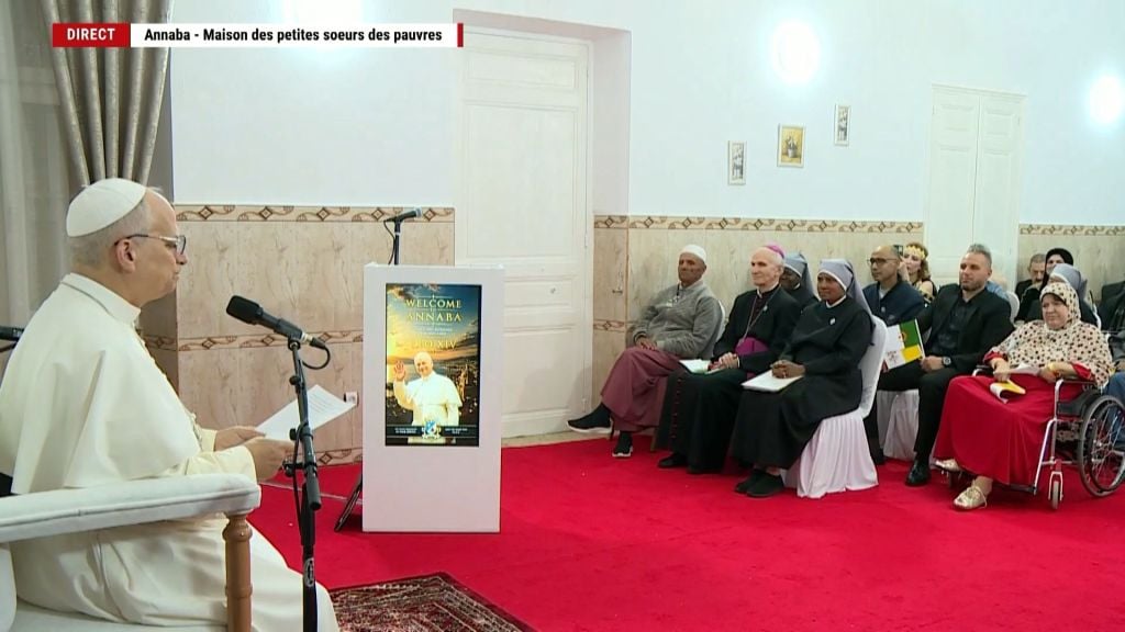 Pope Leo XIV Visits Elderly Care Home at Saint Augustine Church in Annaba