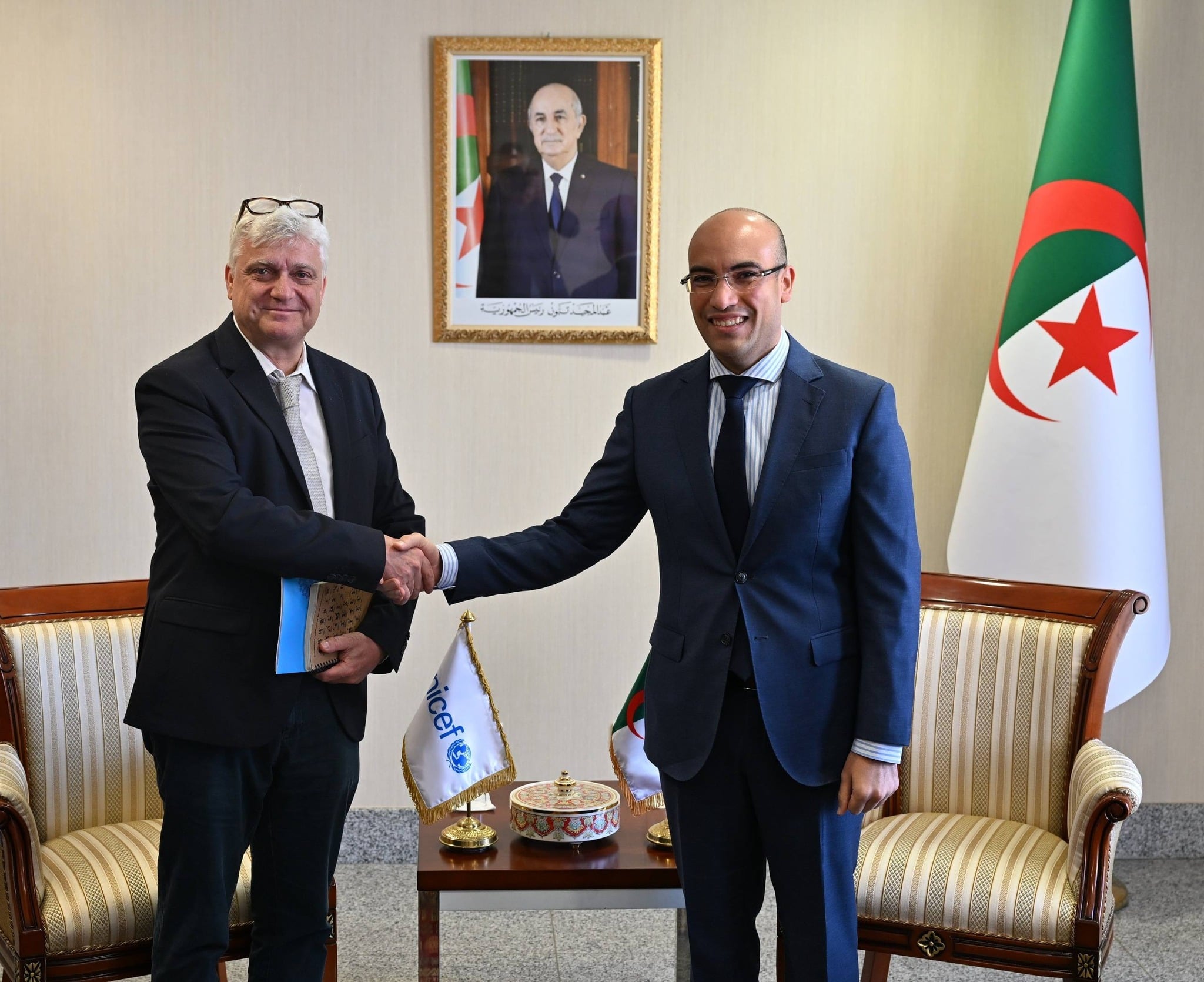 Algeria’s Chayeb Meets UNICEF Regional Director in High-Level Talks on Child Rights