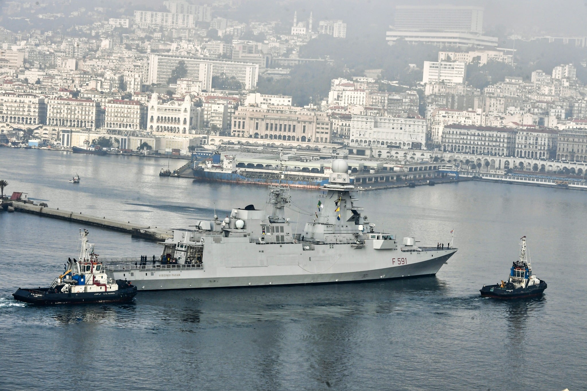 Italian Frigate ‘Virginio Fasan’ Docks at Algiers Port for Three-Day Military Cooperation Visit