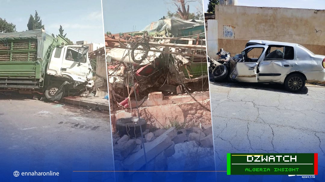 Six Injured in Truck Collision with Multiple Vehicles in Tiaret’s Frenda