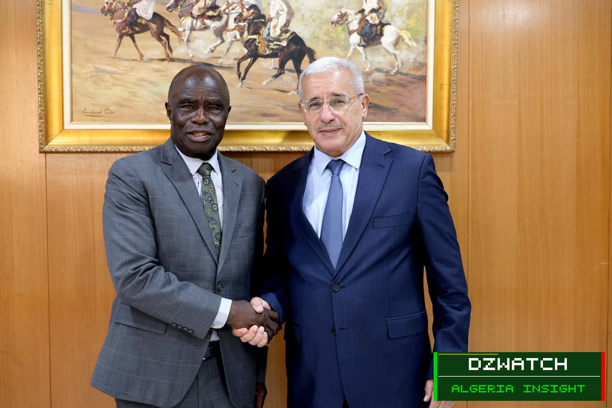 Algerian Parliament Speaker Brahim Boughali Bids Farewell to Ivorian Ambassador