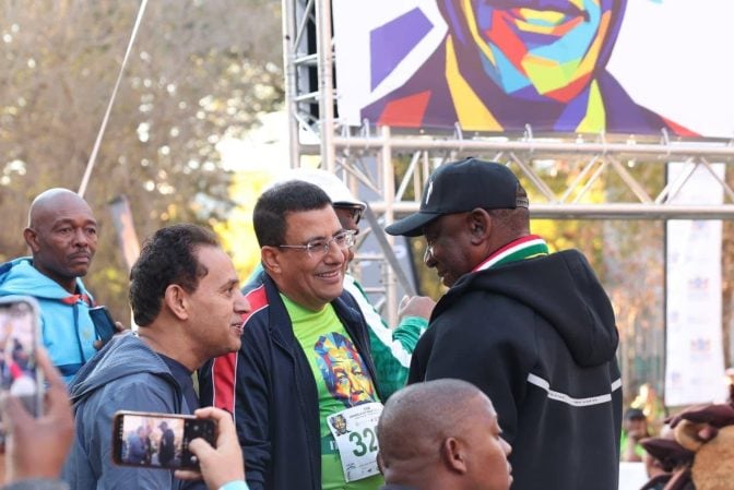 Algerian PAP President Fateh Boutbig Joins Ramaphosa at Mandela Day Walk in Johannesburg