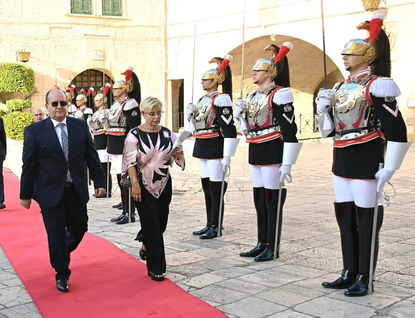 Prime Minister Ghrieb Holds Talks with Italian President, Premier