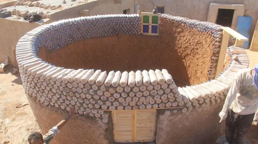 Tateh Lehbib Builds Resilient Homes from Recycled Bottles