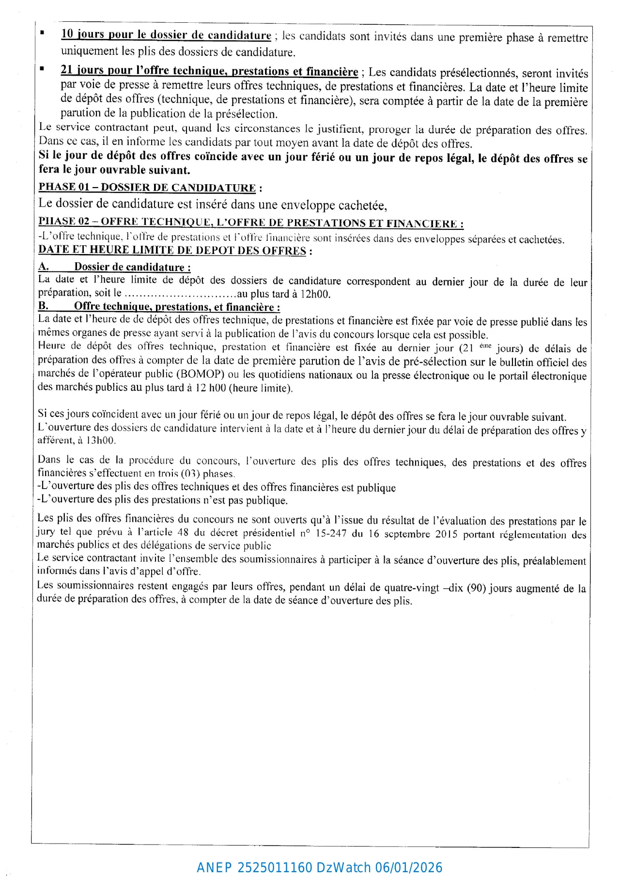 Annonce ANEP 2525011160 : CONCOURS NATIONAL D'ARCHITECTURE RESTREINT (MAITRISE D'ŒUVRE) N° 49/LV/DRC/AADL/2025, AGENCE NATIONALE DE L'AMELIORATION ET DU DEVELOPPEMENT DU LOGEMENT - DIRECTION REGIONALE DE CONSTANTINE